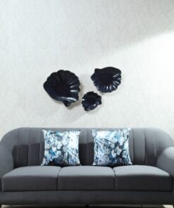 Navy Blue With Silver Luxury Wall Art By Cocovey