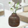 Cocovey Brass Antique Matte Flower Vase – Timeless Elegance for Every Space