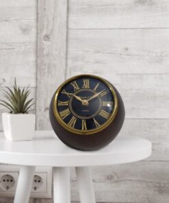 Cocovey Texture Analog Table Clock – Handcrafted Indian Made