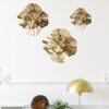 Cocovey Brass Gold Floral Metal Wall Art – Handcrafted Petal Design for Elegant Decor