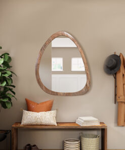 Classic Brown Wood Wall Mirror By Cocovey
