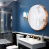 Cocovey Hammered Copper Stainless Steel Luxury Bathroom Wall Mirror