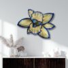Cocovey Golden Blue Metal Wall Art – Handcrafted Wall Decor