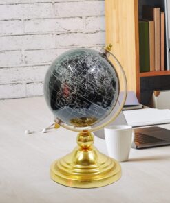 Midnight Majesty Black-Gold Rotating Globe – A Sophisticated Blend of Art & Exploration